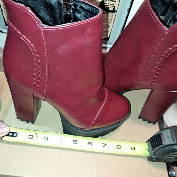 FABULOUS NEW SCARLET RED 5 inch SIZE 5.5 Ankle Boots - Picture 7 of 8